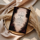 Dark Rose Gothic Wedding 招待状
