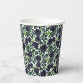 Dark roses watercolor ornament 紙コップ (裏面)