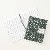 Dark Sage Green Botanical Personalized ノートブック (内部)
