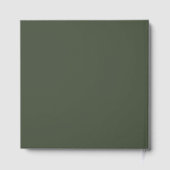 Dark Sage Green Botanical Wedding ゲストブック (裏面)