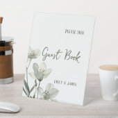 Dark Sage Green Botanical Wedding 台座サイン (インサイチュ)