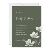 Dark Sage Green Botanical Wedding