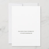 Dark Sage Green Botanical Wedding 招待状 (裏面)