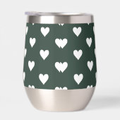Dark Sage Green Hearts Personalized Name (右面)