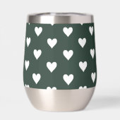 Dark Sage Green Hearts Personalized Name (背面)