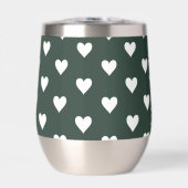 Dark Sage Green Hearts Personalized Name (正面)