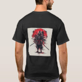 Dark Samurai Japanese Warrior Tシャツ (裏面)