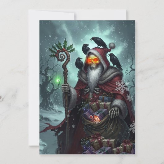 Dark Santa of Shadows – Gothic Christmas Skeleton  招待状 (裏面)