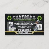 Dark Scrap Metal Recycle Business Card - Bilingual 名刺 (裏面)