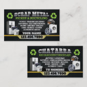 Dark Scrap Metal Recycle Business Card - Bilingual 名刺 (正面/裏面)