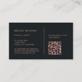 Dark Sculptural 3D Flowers 名刺 (裏面)