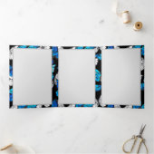 Dark Seamless Pattern with Blue Butterflies Morpho 三つ折りクリスマスカード (内部)