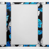 Dark Seamless Pattern with Blue Butterflies Morpho 三つ折りクリスマスカード (内部中)