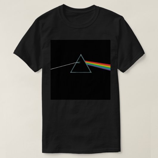 Dark Side of the Moon Albumカバーアートプリント Tシャツ (デザイン正面)