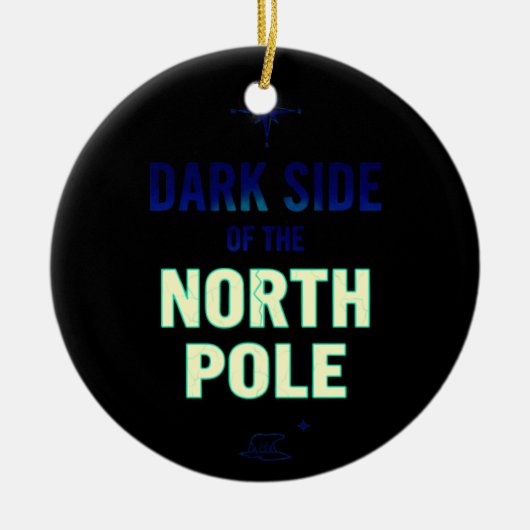 Dark Side of the North Pole | Funny Goth Christmas セラミックオーナメント (正面)