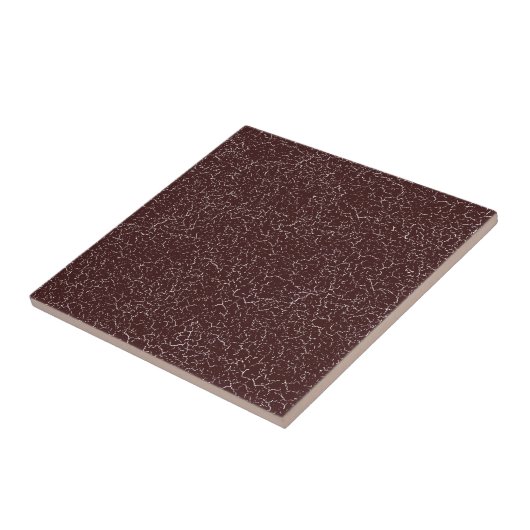 Dark Siena Burgundy Crackle Glaze Solid Colour タイル (側面)