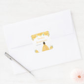 Dark Skin Princess Gold Floral Quinceanera スクエアシール (封筒)