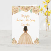 Dark Skin Princess Peach Sweet Sixteen カード (黄色い花)