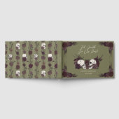 Dark Skulls & Roses Olive Green Til Death ゲストブック (全面)