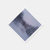 Dark Snowy Christmas Napkins スタンダードカクテルナプキン (角)