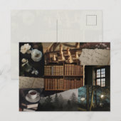 Dark / soft academia scrapbook collage ポストカード (正面/裏面)