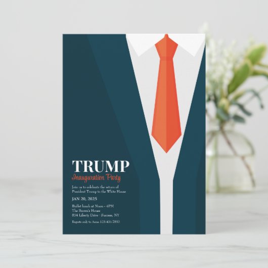 Dark Suit Red Tie Inauguration Party 招待状 (スタンド正面)