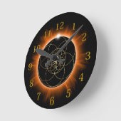 Dark sun horloge fleur de vie ラウンド壁時計 (傾斜)