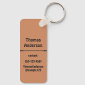 Dark Sunrise in Shades of Brown and Gray キーホルダー (裏面)