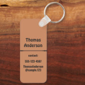 Dark Sunrise in Shades of Brown and Gray キーホルダー (裏面)