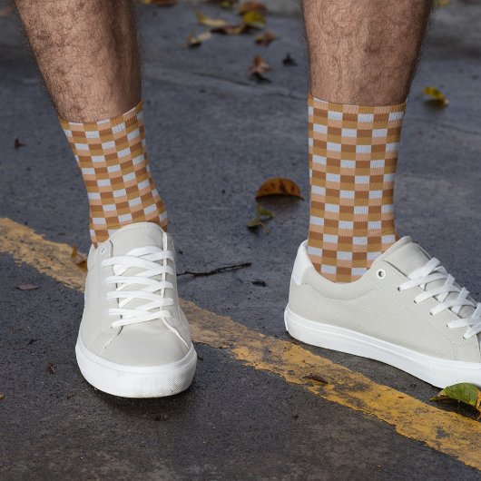 Dark Sunrise in Shades of Brown and Gray ソックス