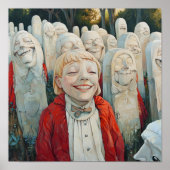 Dark Surreal Gothic Art - Smiling Statues Poster ポスター (正面)