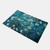 Dark Teal Almond Blossoms by VanGogh Door Mat ドアマット (アングル)