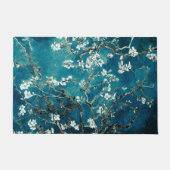 Dark Teal Almond Blossoms by VanGogh Door Mat ドアマット (正面)