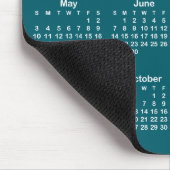 Dark Teal and White 2026 Calendar マウスパッド (コーナー)