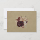 Dark Teal Floral Gothic RSVP Card (裏面)