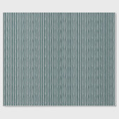 Dark Teal & Light Gray Wonky Stripes ラッピングペーパー (フラット)