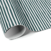 Dark Teal & Light Gray Wonky Stripes ラッピングペーパー (ロールコーナー)