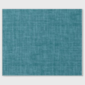 Dark Teal Linen ラッピングペーパー (フラット)