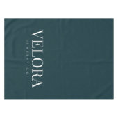 Dark Teal Modern Jewelry Business Logo Tablecloth テーブルクロス (正面(横))