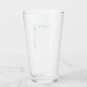 Dark Teal Modern Typography Wedding タンブラーグラス (裏面)