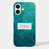 Dark Teal Ombre Texture Case-Mate iPhoneケース (裏面)
