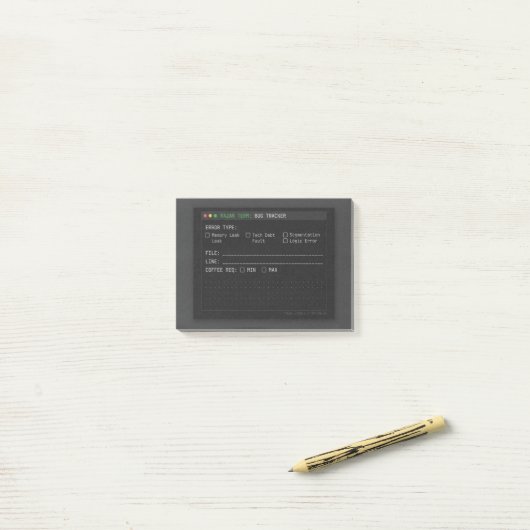 Dark Terminal Bug Tracker Software Engineer Post-i ポストイット (デスク上)