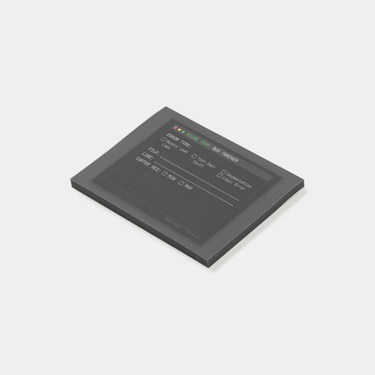 Dark Terminal Bug Tracker Software Engineer Post-i ポストイット (アングル)