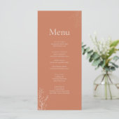 Dark Terracotta Botanical Wedding Menu メニュー (スタンド正面)