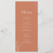 Dark Terracotta Botanical Wedding Menu メニュー (正面)