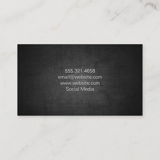 Dark Texture | Metallic Brushed 名刺 (裏面)