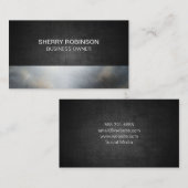 Dark Texture | Metallic Brushed 名刺 (正面/裏面)