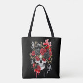Dark the Legacy – Gothic Skull & Rose Tote Bag トートバッグ (裏面)