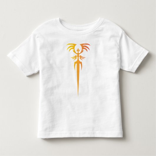 Dark Tribal Phoenix Emblem – Mythic Symbol トドラーTシャツ (正面)