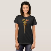 Dark Tribal Phoenix Emblem – Mythic Symbol Tシャツ (正面フル)